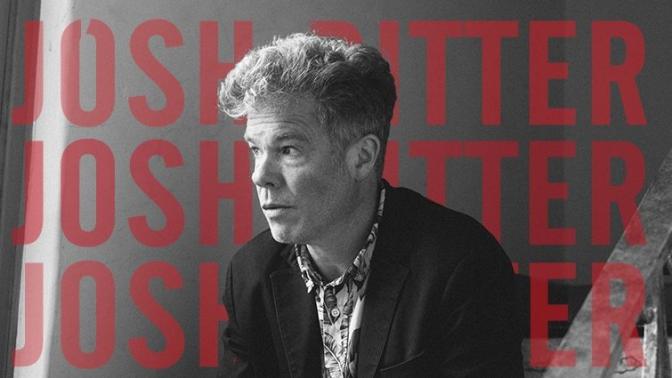 black and white side profile portrait of musician Josh Ritter