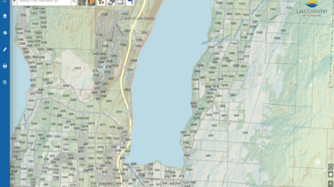 Screenshot image of a GIS map