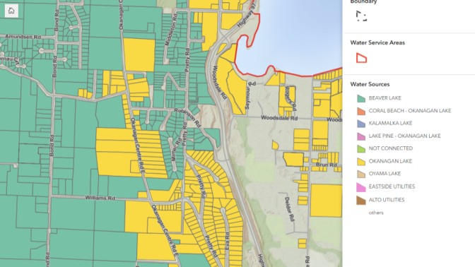 Interactive Map Showing Property Water Sources