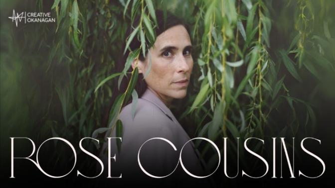 rose cousins partially hidden by willow boughs while looking over her shoulder