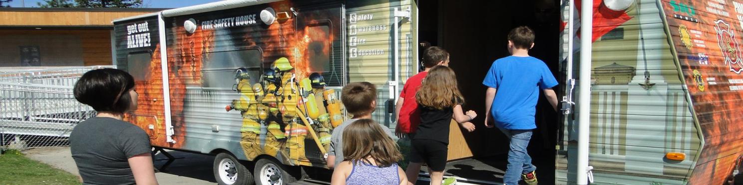 students learn about home fire safety