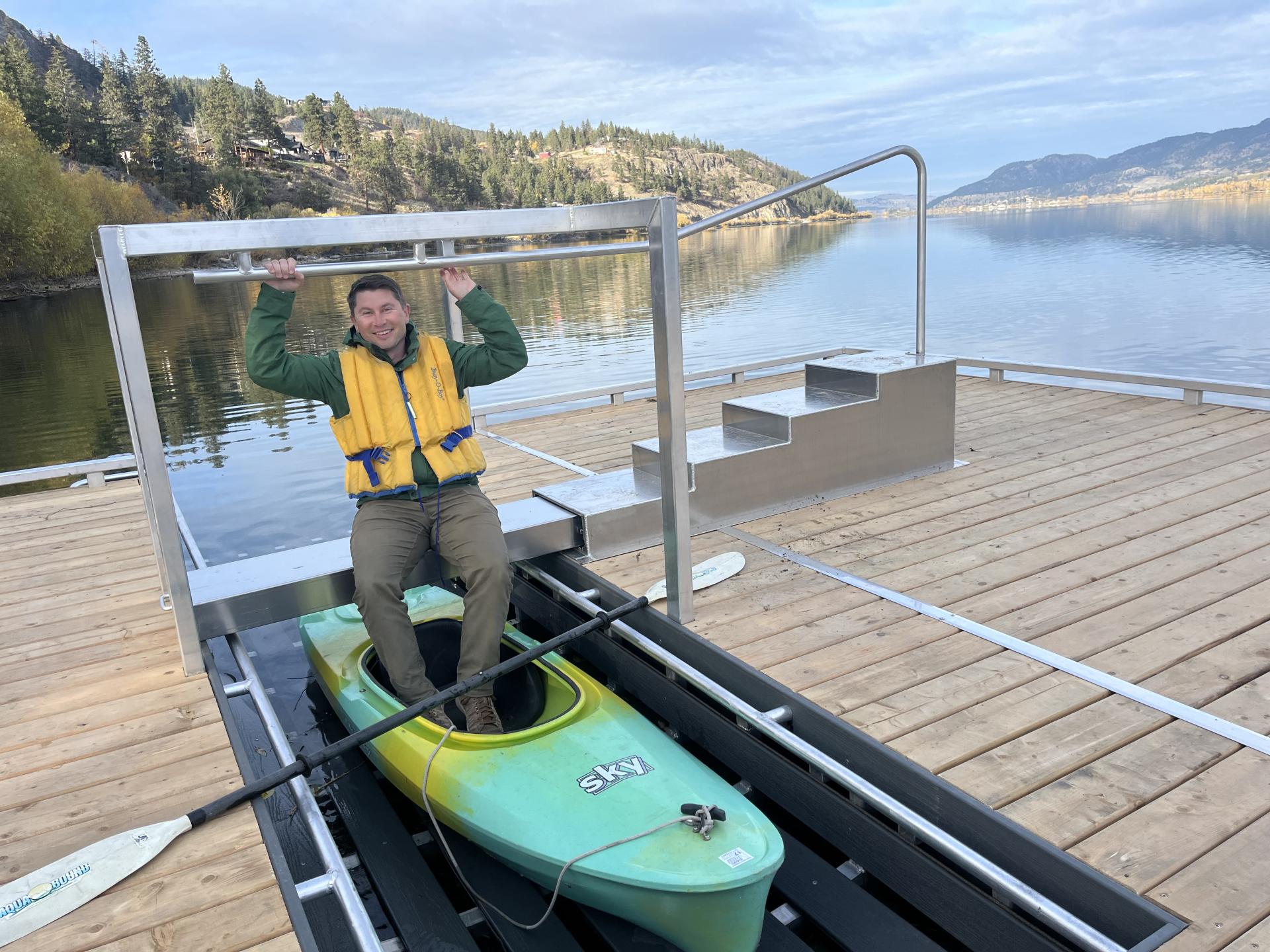 Parks and Landscape Planner demonstrates accessible kayak launch