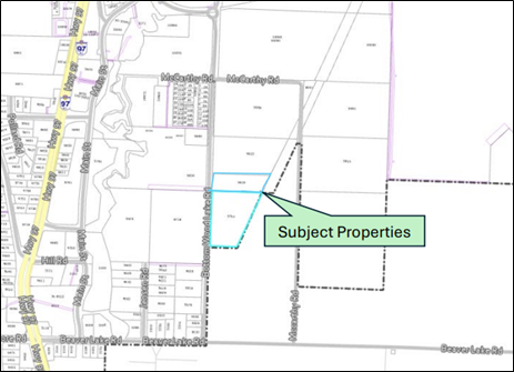 map of Lake Country showing 9751 and 9819 Bottom Wood Lake Road